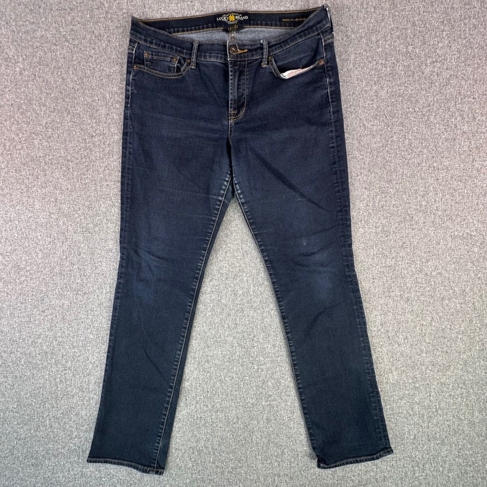 Lucky Brand Jeans Womens 12/31 Sweet 'N Straight Blue Dark Wash Denim